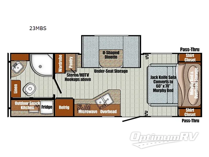 2024 Gulf Stream Vintage Cruiser 23MBS Floorplan Photo