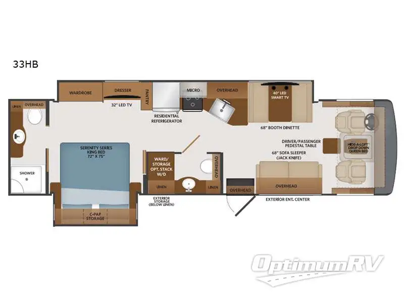 2021 Fleetwood Fortis 33HB RV Floorplan Photo