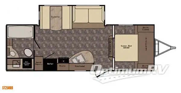 2017 CrossRoads Sunset Trail Super Lite ST250RB RV Floorplan Photo