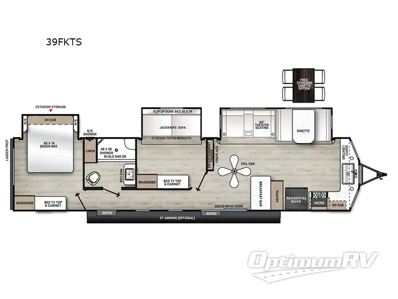 2024 Coachmen Catalina Destination Series 39FKTS RV Floorplan Photo