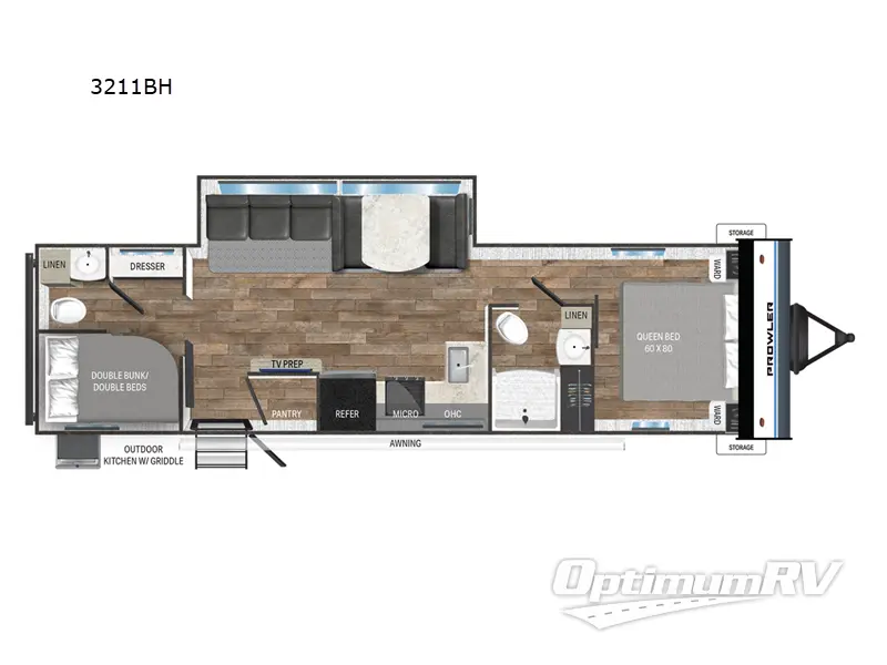 2025 Heartland Prowler 3211BH Floorplan Photo