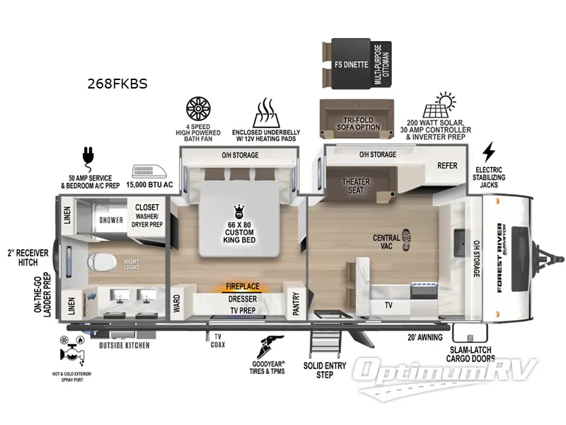 2025 Forest River Grand Surveyor 268FKBS Floorplan Photo