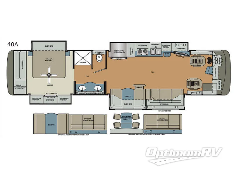 2017 Forest River Berkshire XL 40A RV Floorplan Photo