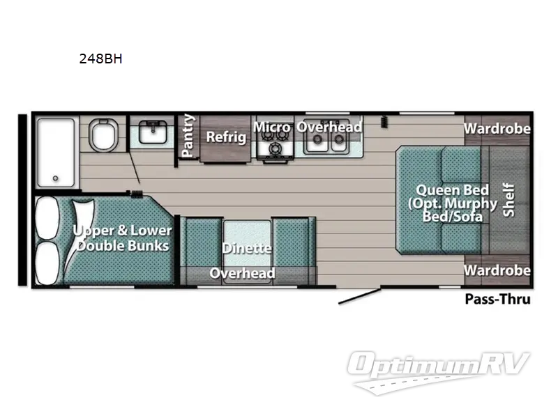 2022 Gulf Stream Kingsport Ultra Lite 248BH Floorplan Photo