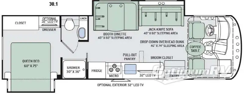 2016 Thor ACE 30.1 Floorplan Photo