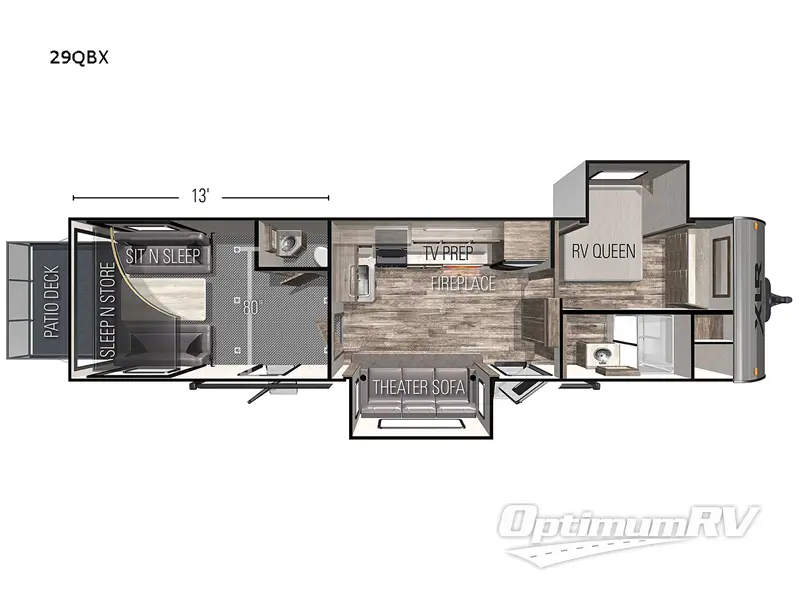 2022 Forest River XLR Boost 29QBX Floorplan Photo