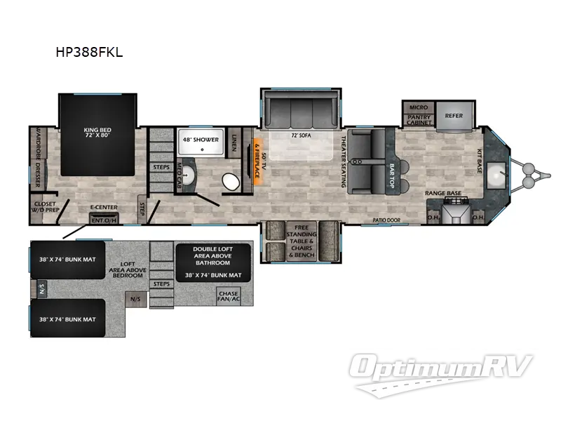 2022 CrossRoads Hampton HP388FKL Floorplan Photo