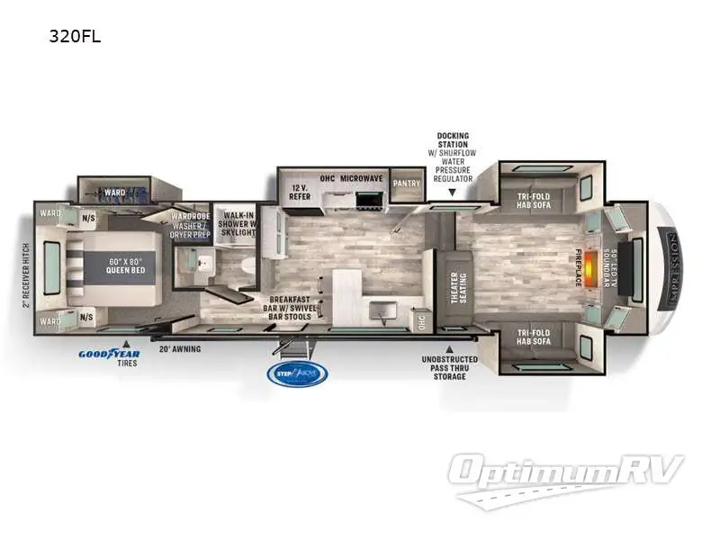 2022 Forest River Impression 320FL Floorplan Photo