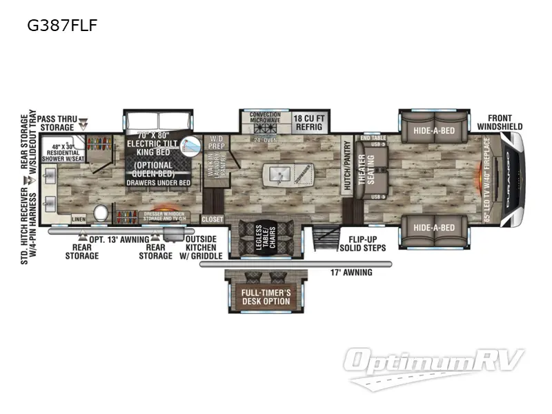 2022 KZ Durango Gold G387FLF Floorplan Photo