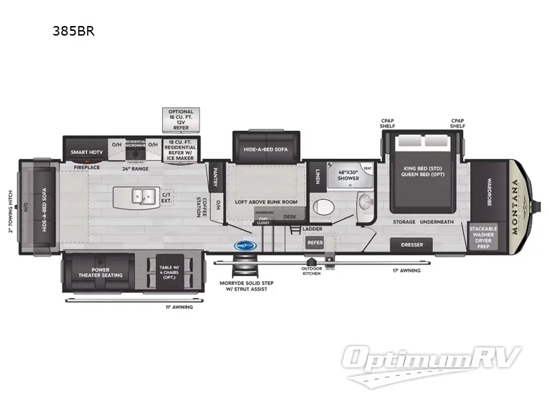 2023 Keystone Montana 3855BR RV Floorplan Photo