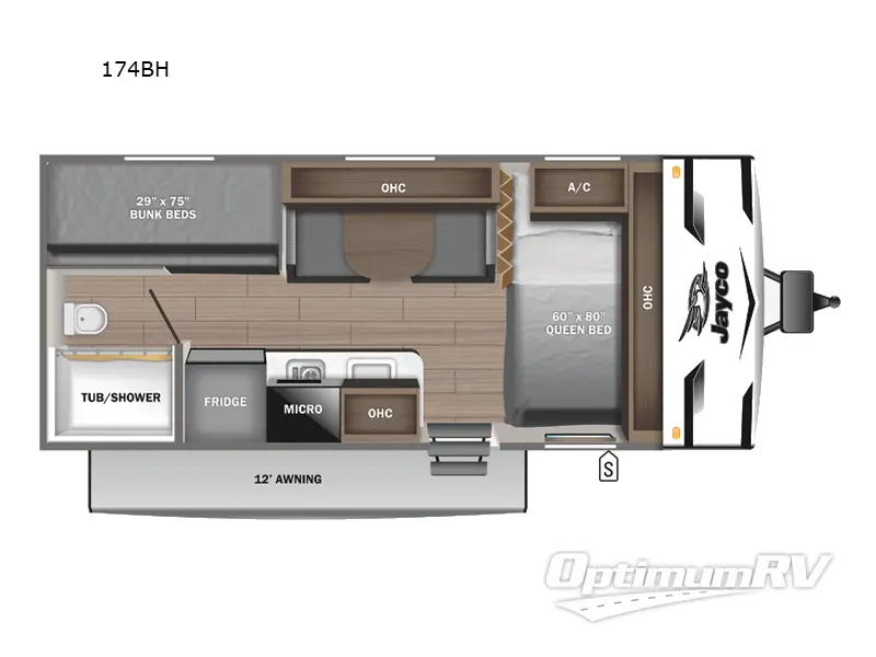 2024 Jayco Jay Flight SLX 174BH Floorplan Photo