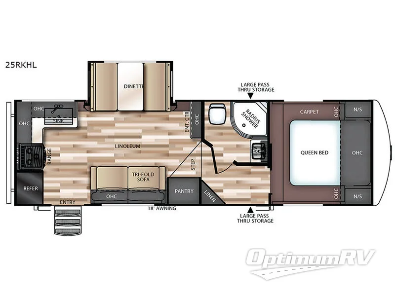 2018 Forest River Salem Hemisphere 25RKHL Floorplan Photo