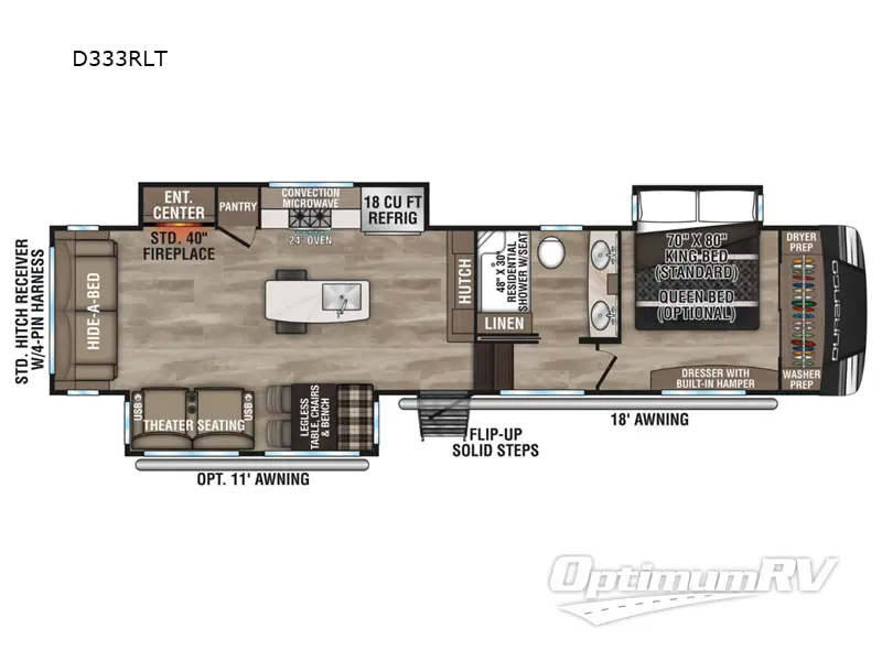 2024 KZ Durango D333RLT Floorplan Photo