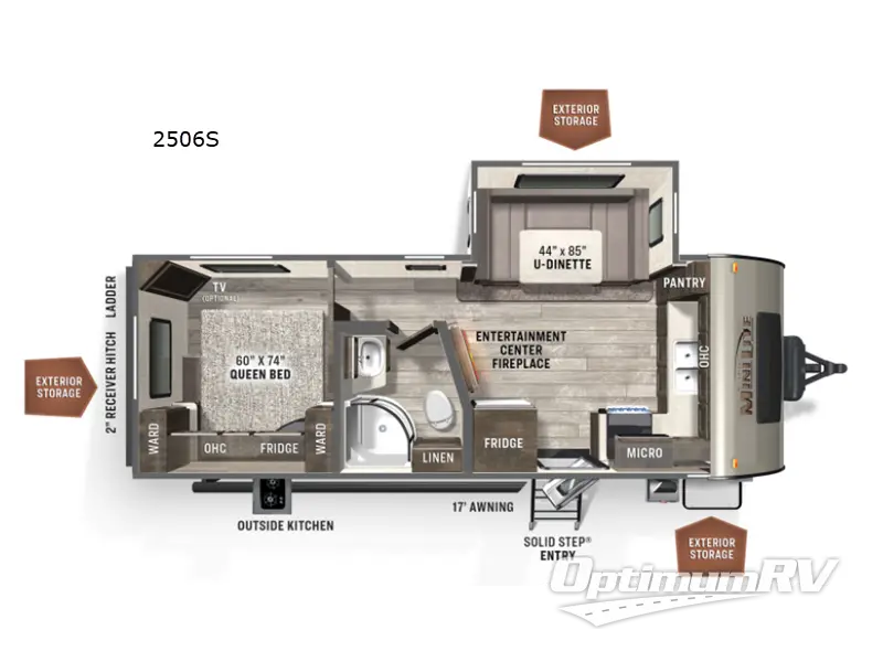 2022 Forest River Rockwood Mini Lite 2506S Floorplan Photo