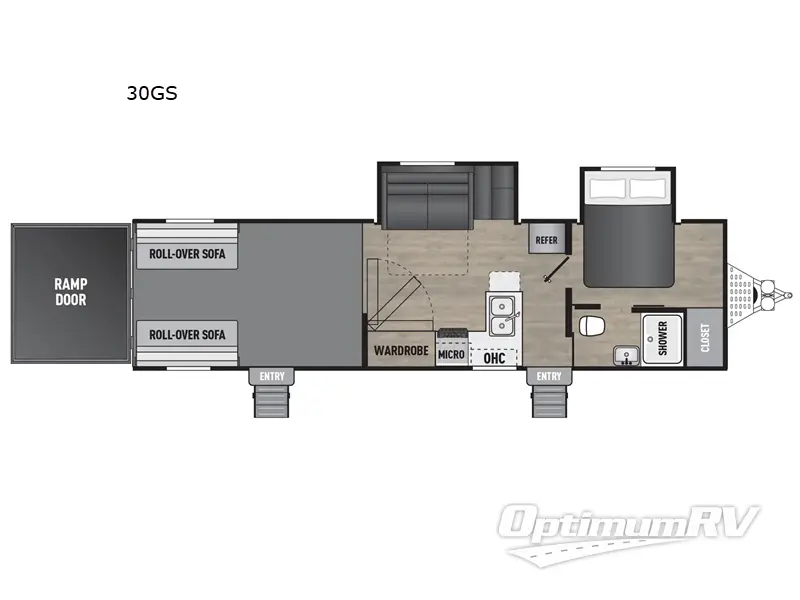 2025 Forest River Work and Play 30GS Floorplan Photo