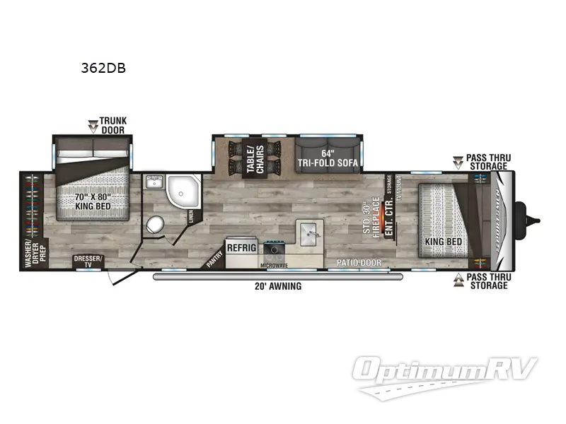 2022 KZ Sportsmen 362DB Floorplan Photo