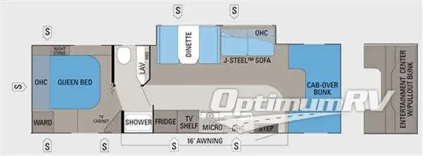 2014 Jayco Greyhawk 31SS Floorplan Photo