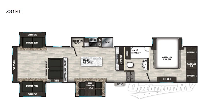 2020 Shasta Phoenix 381RE Floorplan Photo
