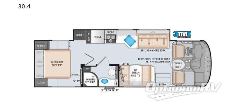 2020 Thor ACE 30.4 RV Floorplan Photo