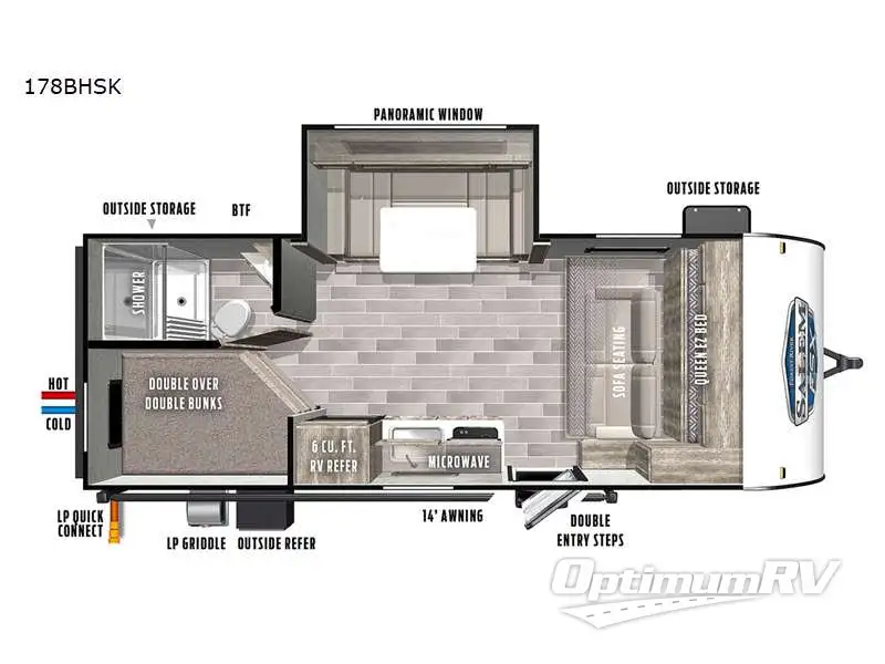 2021 Forest River Salem FSX 178BHSK Floorplan Photo