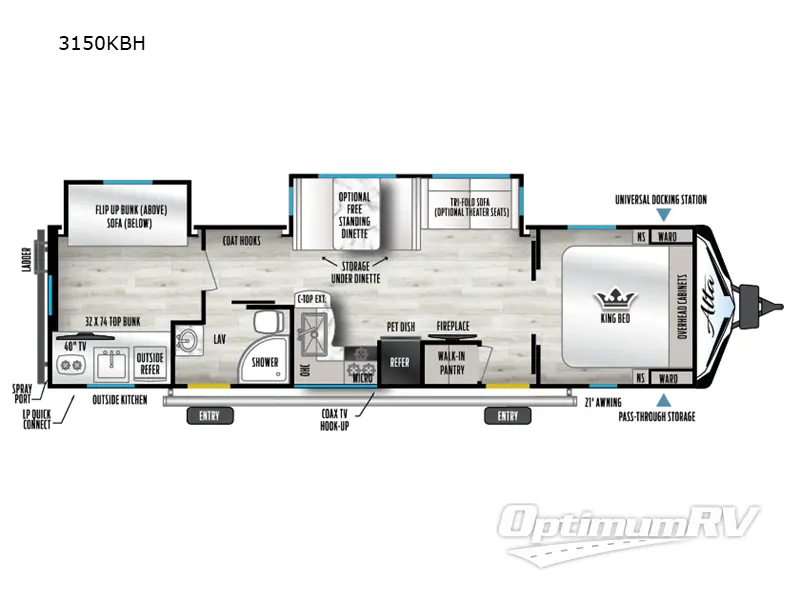 2025 East To West Alta 3150KBH Floorplan Photo