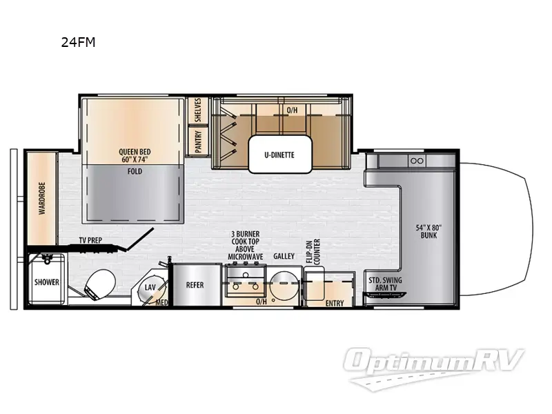 2024 East To West Entrada M-Class 24FM Floorplan Photo