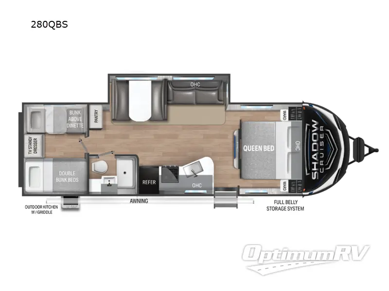 2023 Cruiser Shadow Cruiser 280QBS Floorplan Photo