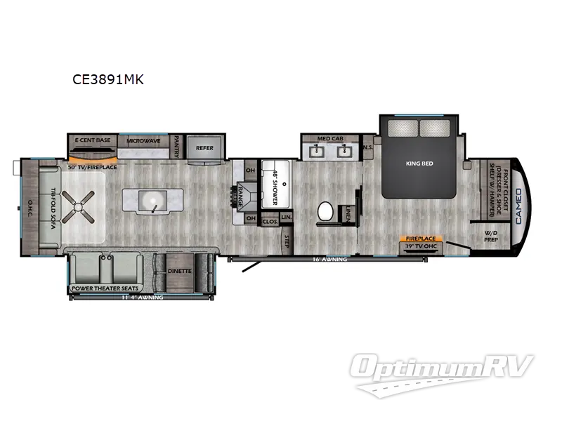 2023 Carriage Cameo 3891MK Floorplan Photo