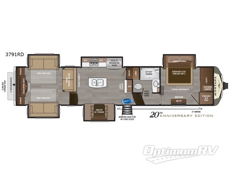 2019 Keystone Montana 3791RD Floorplan Photo