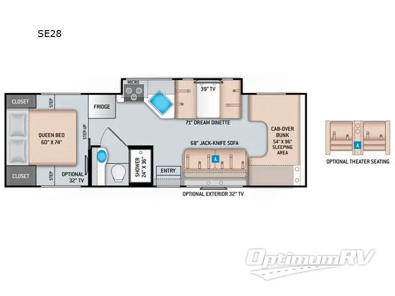 2022 Thor Quantum SE SE28 Ford Floorplan Photo