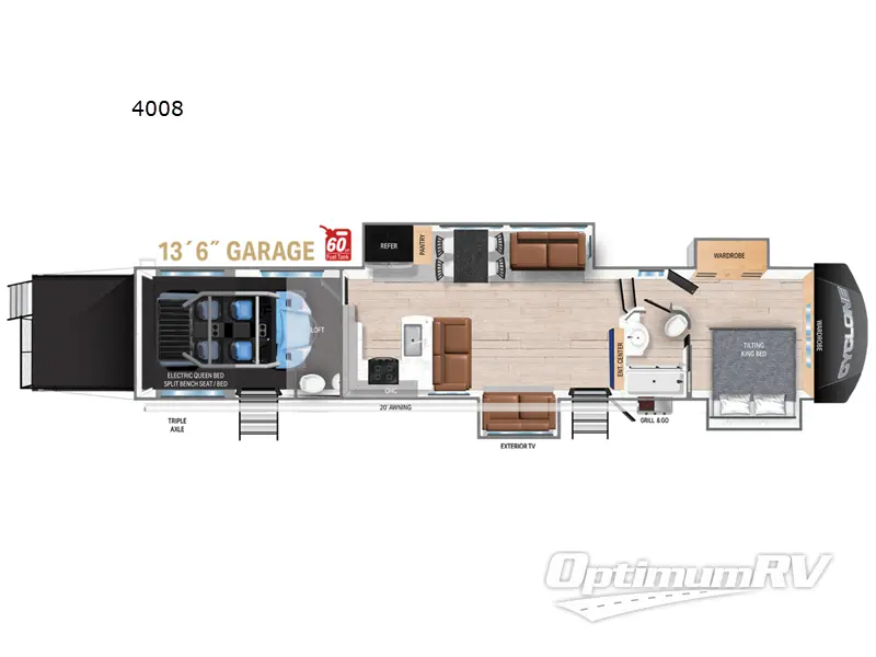 2025 Heartland Cyclone 4008 Floorplan Photo