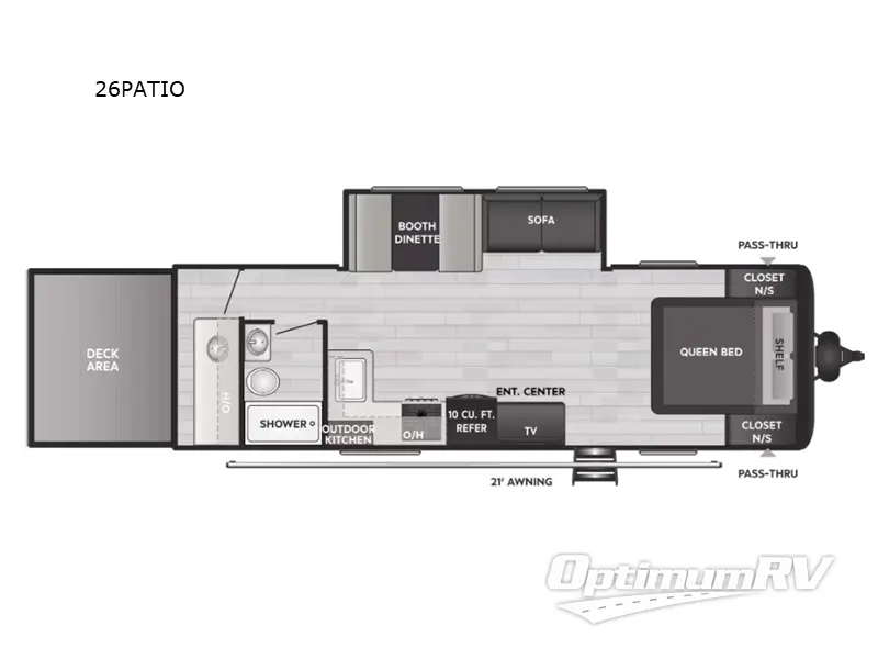 2025 Keystone Hideout 26PATIO Floorplan Photo