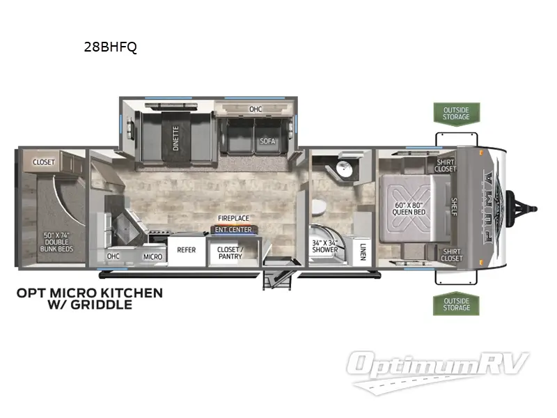 2025 Palomino Puma 28BHFQ Floorplan Photo