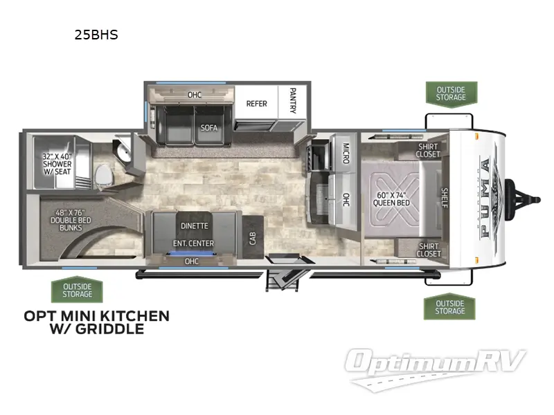 2025 Palomino Puma 25BHS Floorplan Photo