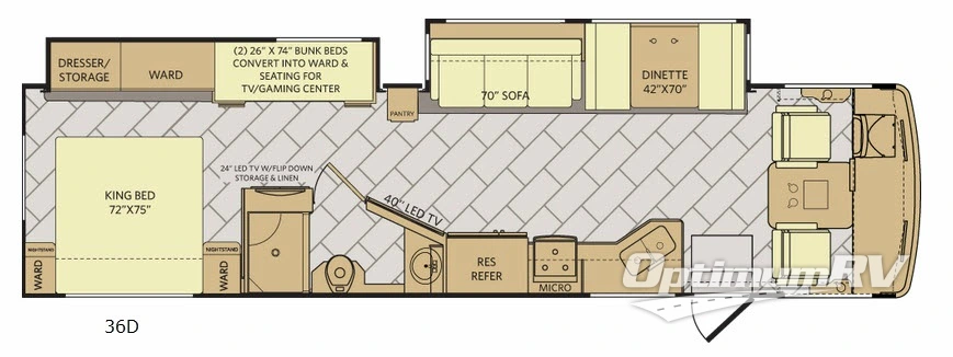 2017 Fleetwood Storm 36D Floorplan Photo