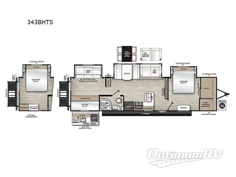 2025 Coachmen Catalina Legacy Edition 343BHTS Floorplan Photo