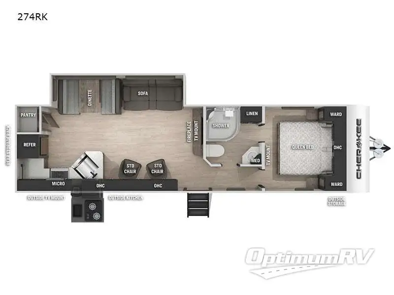 2021 Forest River Cherokee 274RK Floorplan Photo