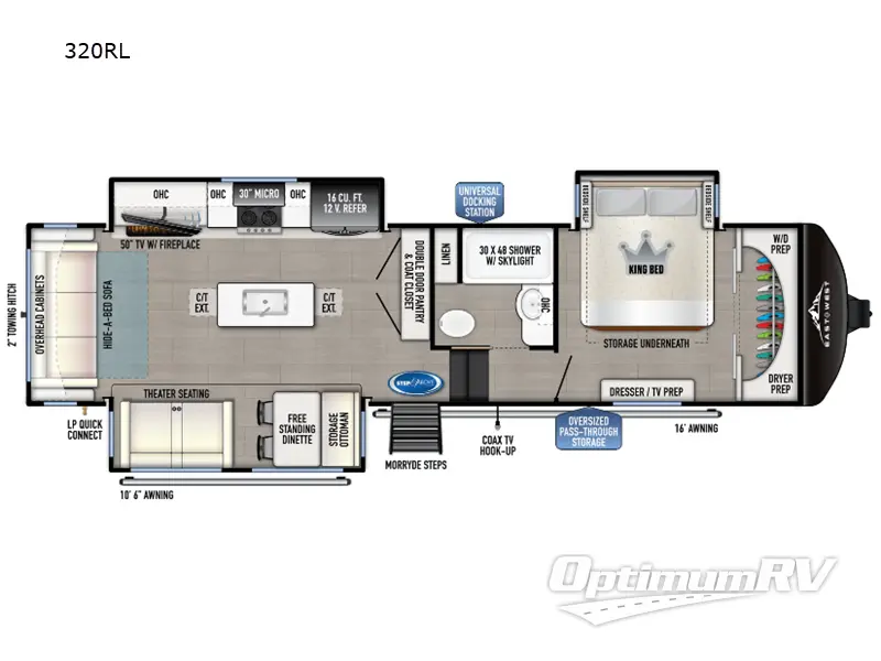 2025 East To West Tandara 320RL Floorplan Photo