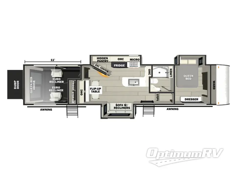 2025 Forest River Vengeance Rogue Armored 341GS11 Floorplan Photo