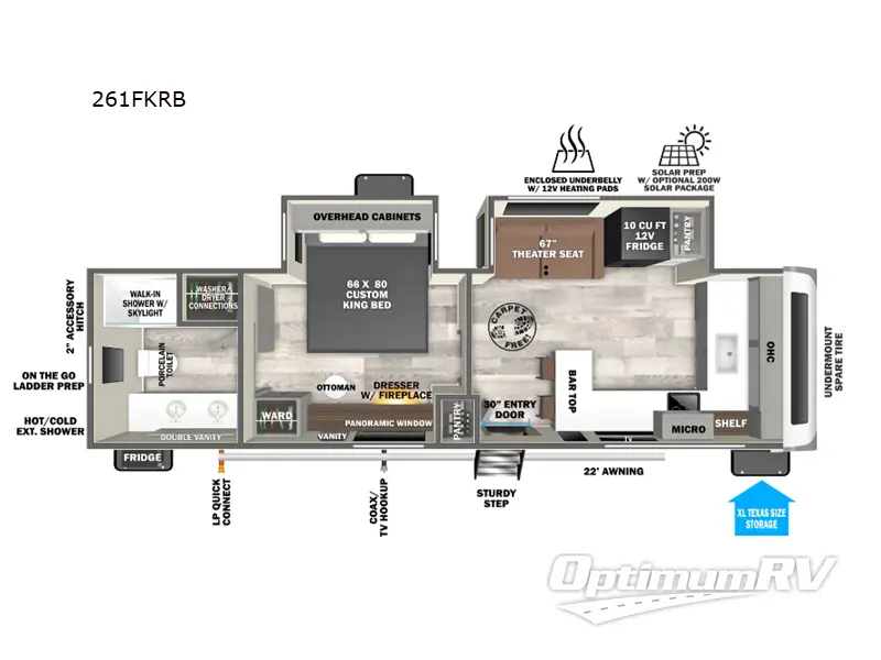 2025 Forest River Salem Hemisphere 261FKRB Floorplan Photo