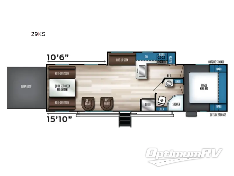 2022 Forest River Vengeance Rogue 29KS Floorplan Photo