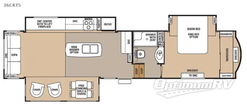 2016 Forest River Cedar Creek 36CKTS Floorplan Photo