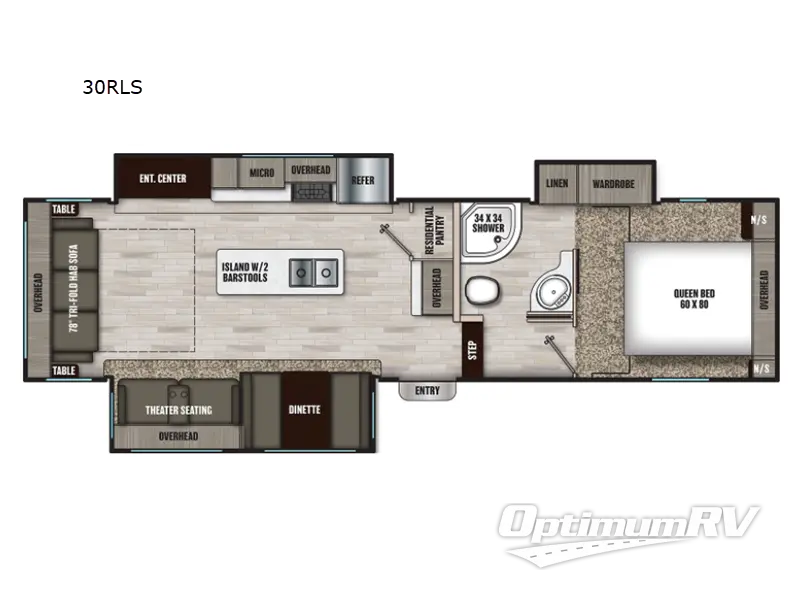 2021 Coachmen Chaparral Lite 30RLS Floorplan Photo