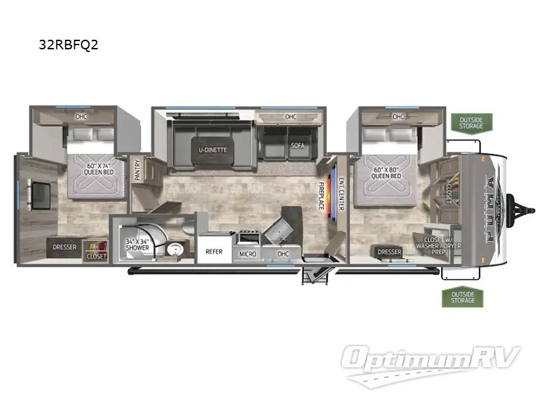 2025 Palomino Puma 32RBFQ2 Floorplan Photo