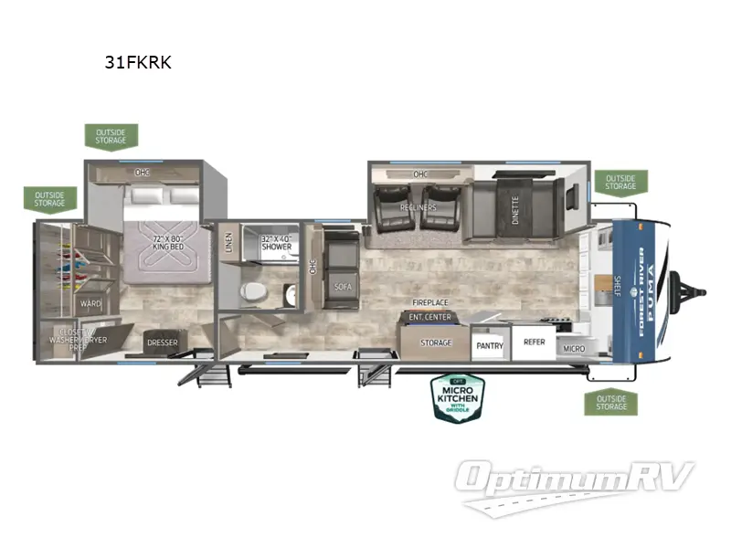 2025 Palomino Puma 31FKRK Floorplan Photo