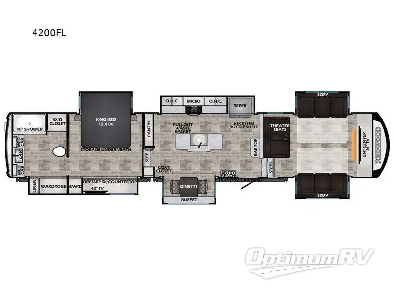 2024 Redwood Redwood 4200FL RV Floorplan Photo