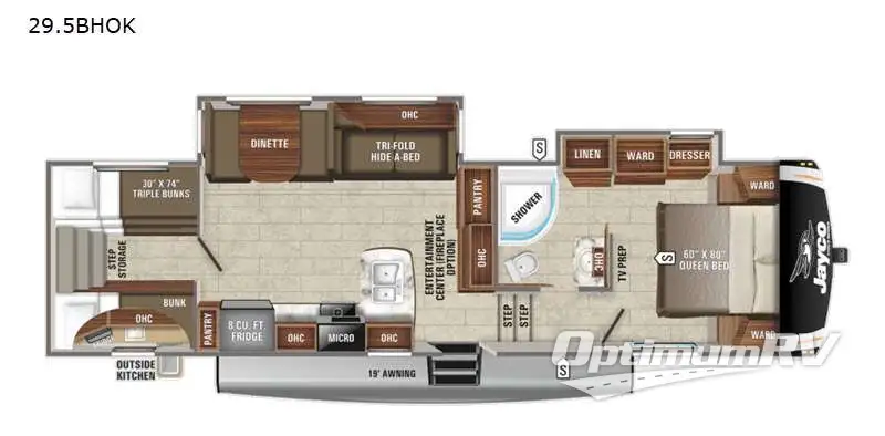 2021 Jayco Eagle 29.5BHOK Floorplan Photo