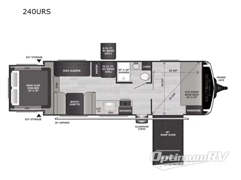 2022 Keystone Outback Ultra Lite 240URS Floorplan Photo
