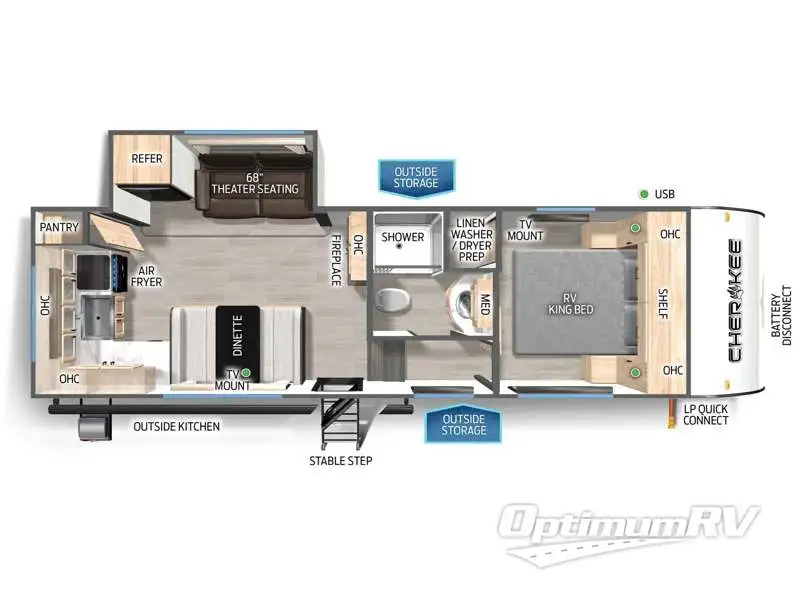 2025 Forest River Cherokee Black Label 255SBBL Floorplan Photo