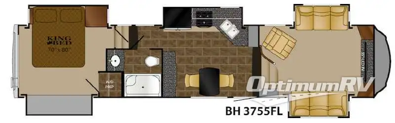 2015 Heartland Bighorn 3755FL Floorplan Photo